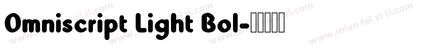 Omniscript Light Bol字体转换